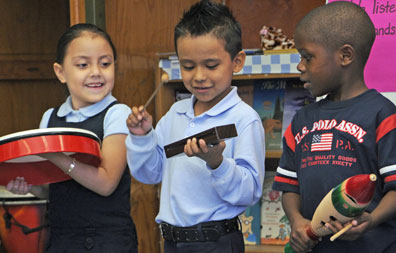 children playing instruments